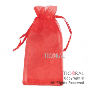 BOLSA ROJO ORGANZA 25X15CM HS2628-9 x 1